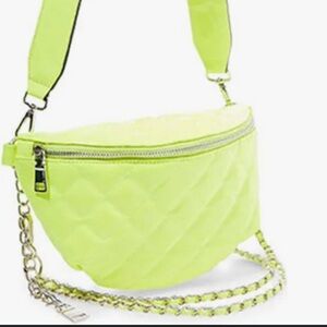 Steve Madden Yellow Belt Bag with Black Accents